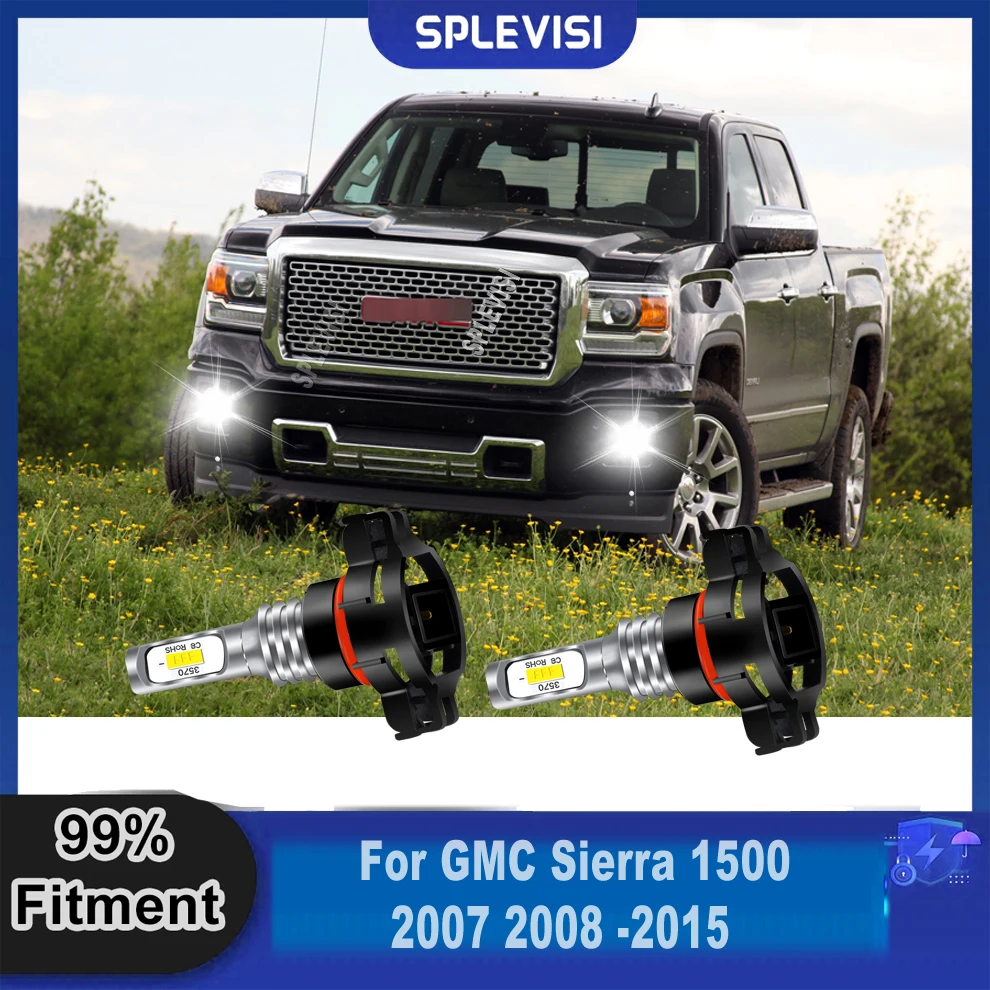 

LED White Fog Light Bulb H16 Durable All-Weather Performanc For GMC Sierra 1500 2007 2008 2009 2010 2011 2012 2013 2014 2015