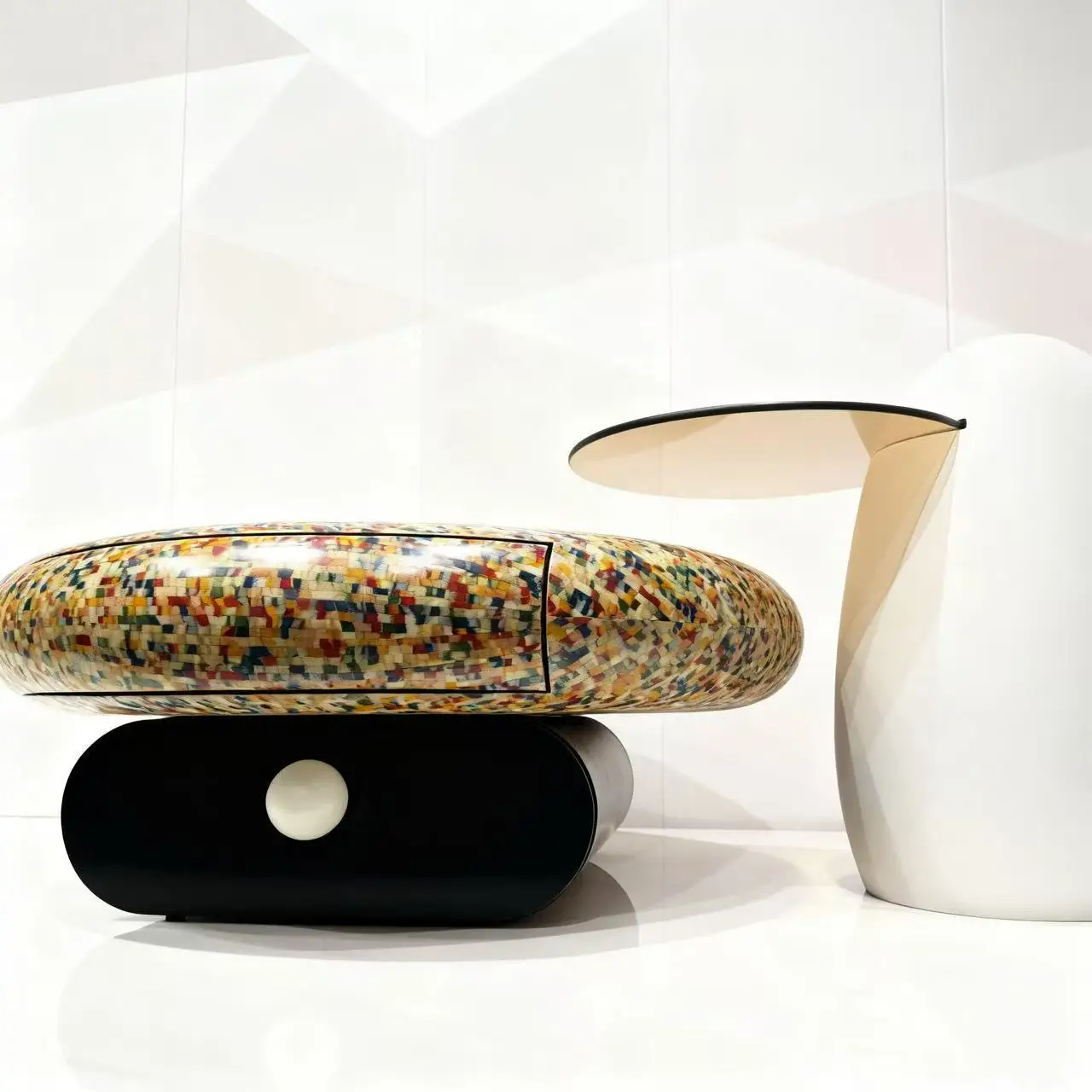 Rainbow coffee table, creative round table for living room, home use, design for small apartment tea tables