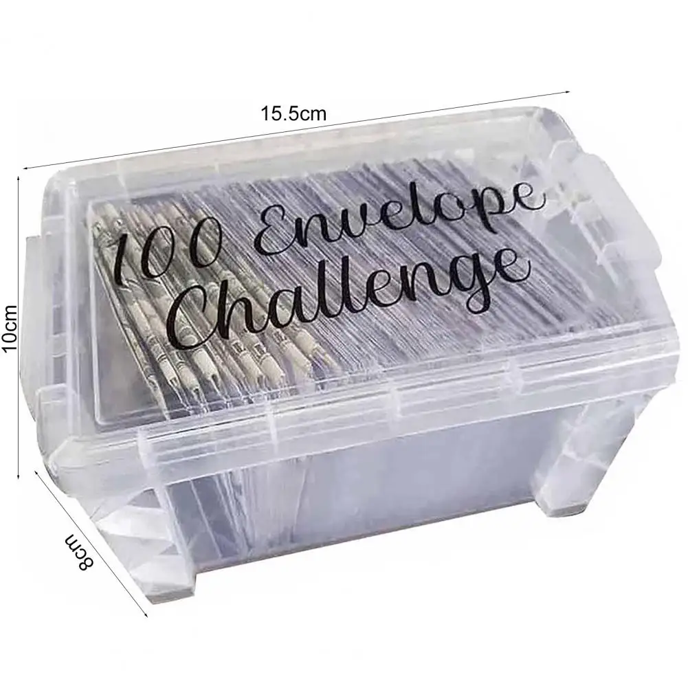 クリエイティブなお金の箱、現金封筒、100の封筒、ボックスセットの楽しみ、Citc payoff節約キット、1セット