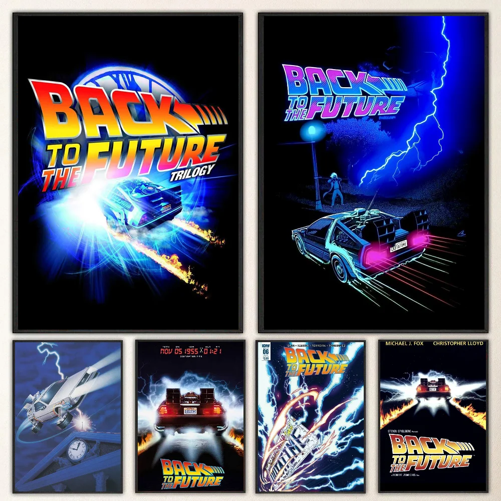 1 قطعة العودة إلى المستقبل ملصق فني ذاتي اللصق مقاوم للماء ورقة ملصق مقهى بار غرفة جدار ديكور