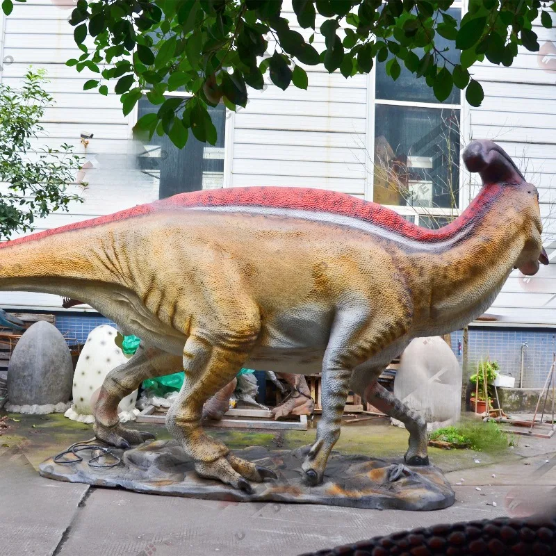 Parasaurolophus Animatronics ديناصور نموذج السيليكون مقاوم للماء نموذج ديناصور مخصص