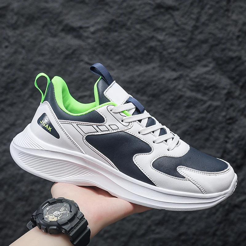 Shoes for Men Lightweight Pu Leather Casual Shoes 2026New Men's Sneakers Fashion Men Tennis Shoes Breathable Sport Running Shoe