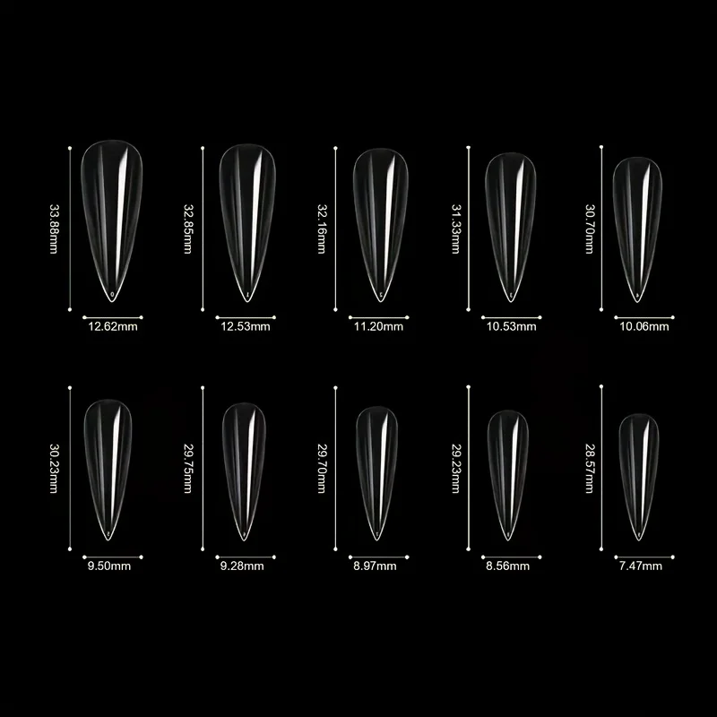 120/240 Stück XL Stiletto Gel X Nagelspitzen, transparente künstliche Nägel, extra lange Stiletto-Nägel, vollständige Abdeckung, Werkzeug zur künstlichen Nagelverlängerung – Detail 11