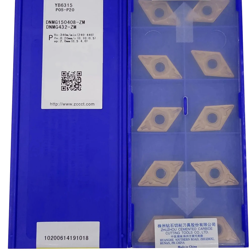 

ZCC DNMG150408-ZM Cemented Carbide Turning Inserts for Steel CNC LATHE TOOLS DNMG 432-ZM