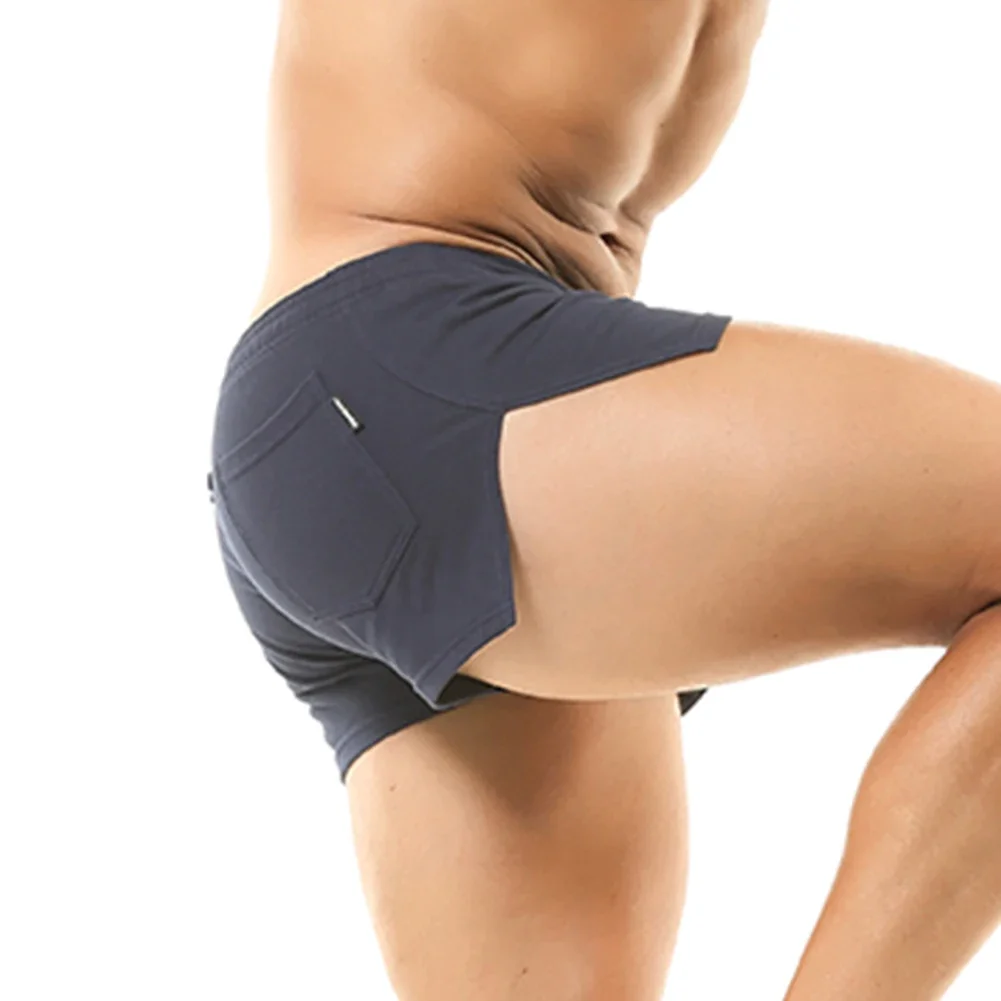 

Mens Running Shorts Stretch Underwear Tether Gym Athletic Workout Shorts Panties Breathable Pocket Simple Pants Soft Underpants