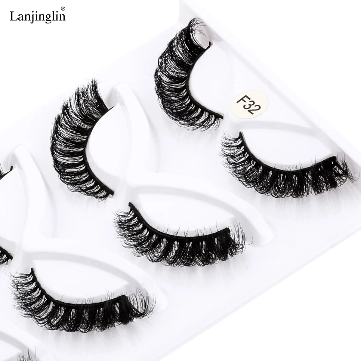 New 3/5 Pairs Fake Lashes Fox Eye 3D Mink Lashes Winged Wispy Natural False Eyelashes Extension Makeup Tool Faux Cils Maquiagem