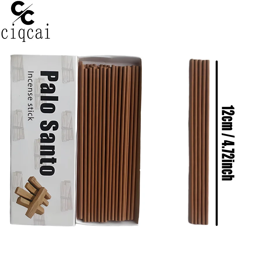 Palosanto Premium Thick Handmade Incense Sticks, 12cm Strong-Scented Incense Sticks, 45 Pieces/Box, Natural Incense Powder, Long-Lasting Fragrance, Suitable for Yoga, Meditation, Purification, and Gift-Giving, Suitable for Indoor and Outdoor Activities, Such as Camping, Barbecuing, Yoga, Fishing, and Gardening