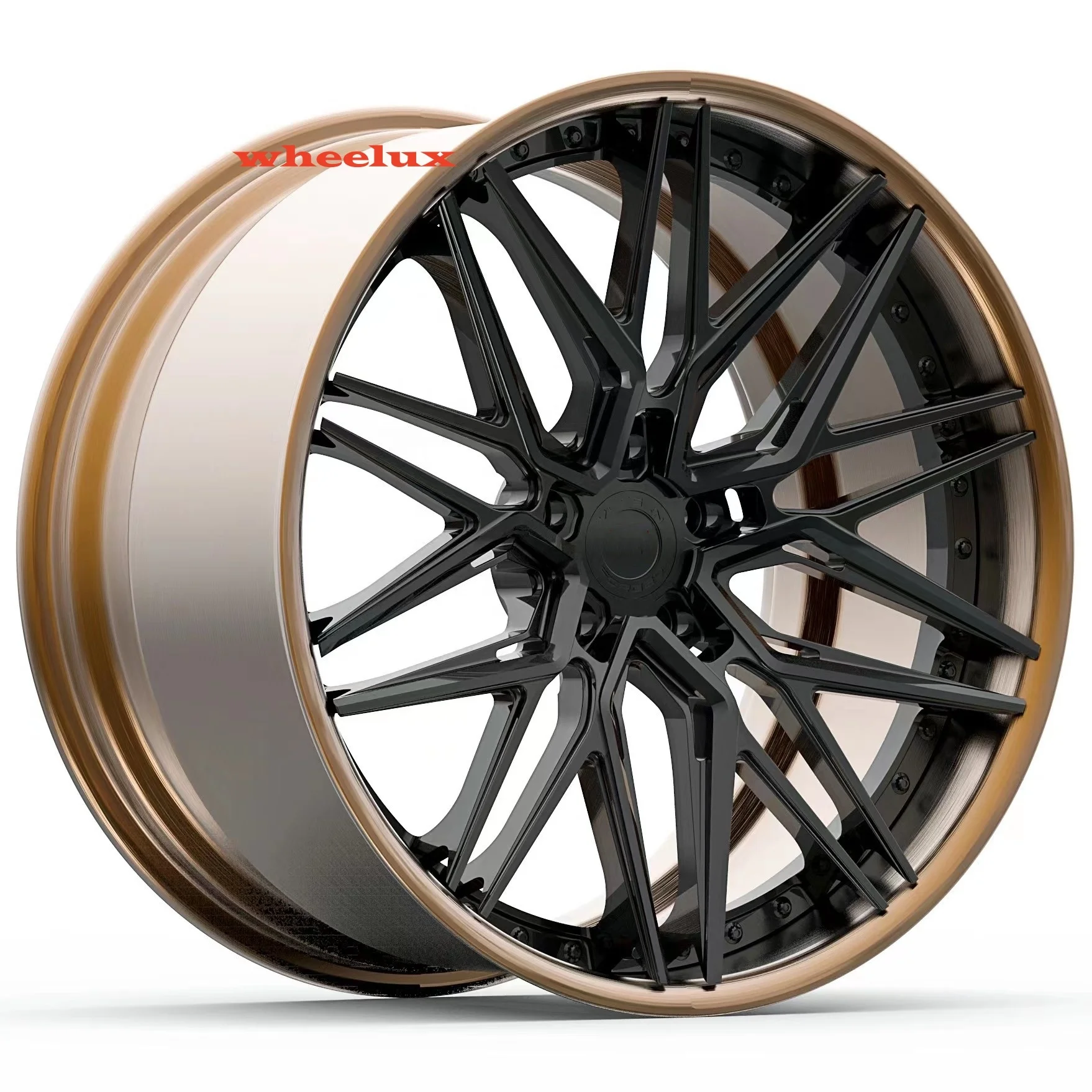 Custom 5x120 drawn bronze  2-Pc Forged Wheel 19 20 21 22 Inch Car Sport Rims Alloy Wheels  For Corvette C8 C7 ZR1 Z06 C6 C5 rims