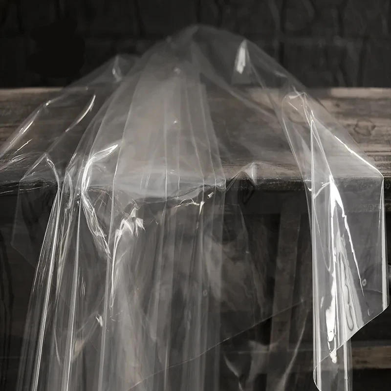 Прозрачная пленка для плаща из ТПУ, матовая водонепроницаемая пластиковая дизайнерская ткань из ТПУ, сумка для фетиш-сценической одежды, прозрачный материал «сделай сам»
