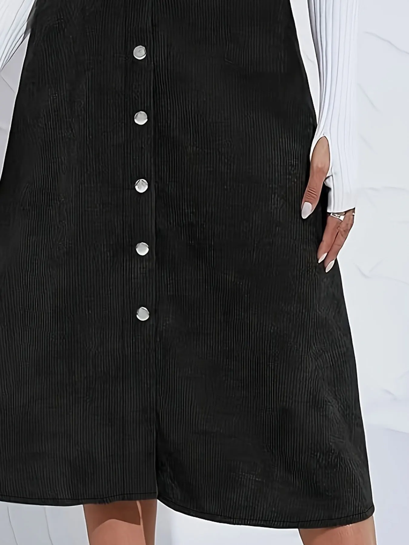 Damska spódnica plus size na jesień