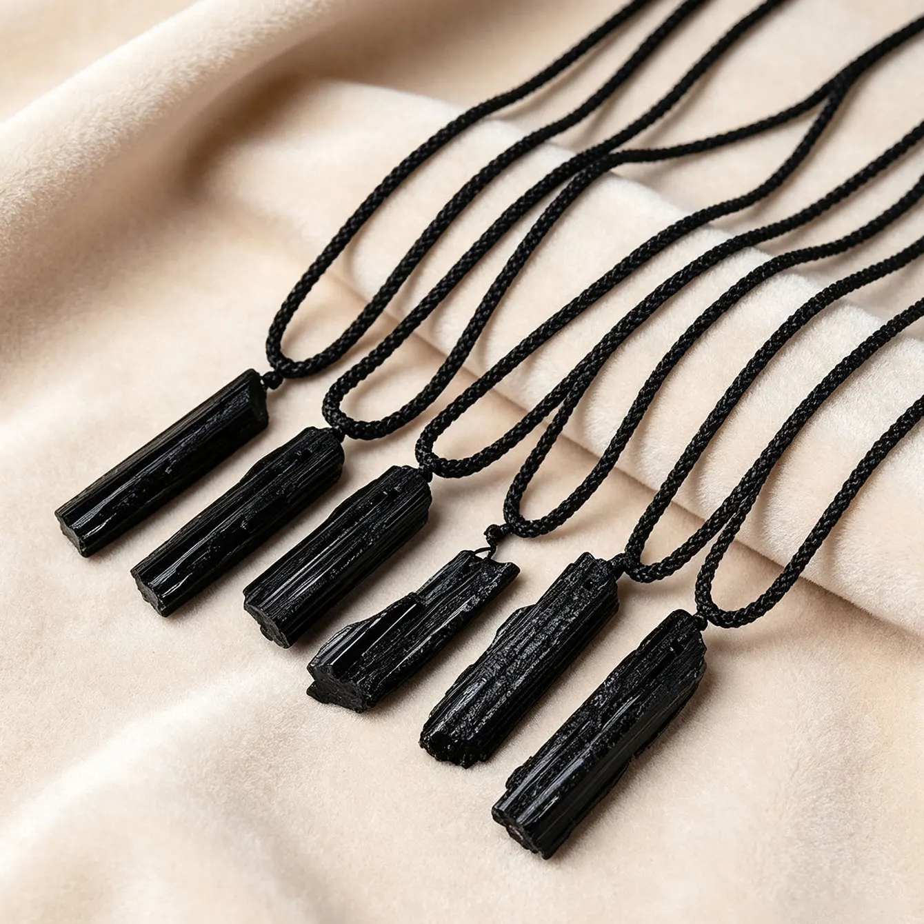 1 Pieza de Collar con Colgante turmalina negra natural de Turmalina Negra Irregular, Cristal Natural en Bruto para Piedra Preciosa preciosas negras Original, Cuerda Ajustable cuarzo reiki collar gotico hombre x402