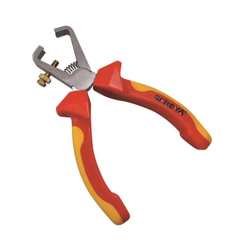 SFREYA VDE 1000V Insulated Tools Double Color  Wire Stripper Pliers High-efficiency Zero-damage Wire Stripping Pliers