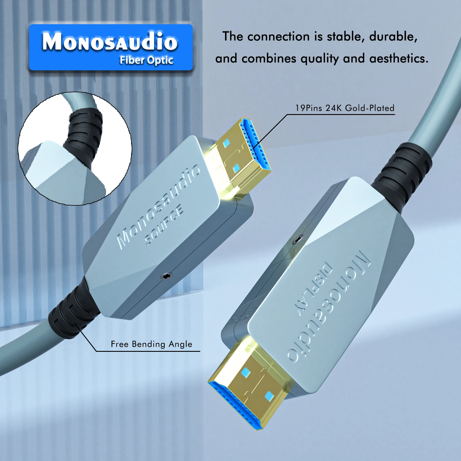 Monosaudio 48Gbps HDMI 2.1 Cable 8K/60Hz For PS5 Xiaomi TV Box Bluetooth Speaker OFC Audio Cable Video Cord Graphics card cable