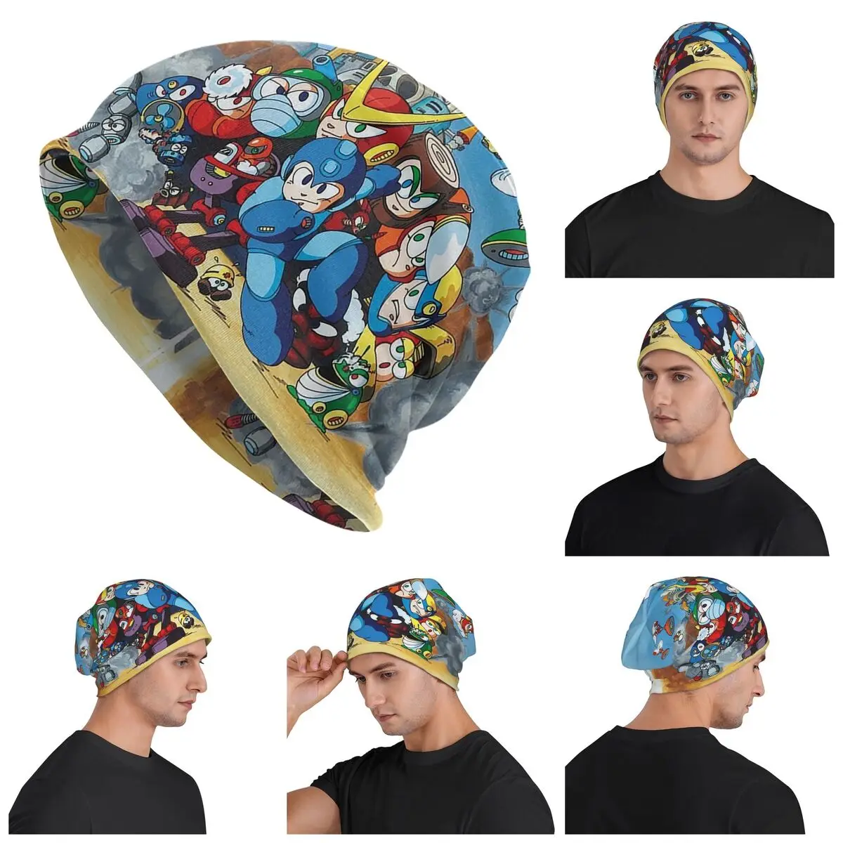 

Classic Megaman 2 Warm Knitted Cap Hip Hop Bonnet Hat Autumn Winter Outdoor Beanies Hats for Men Women Adult