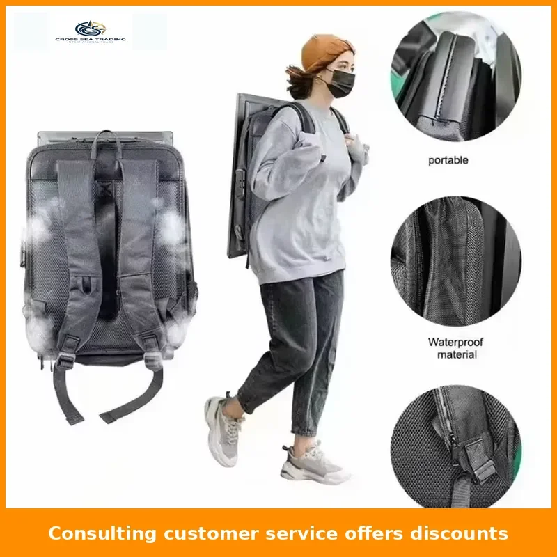 smart LCD backpack, waterproof material, with digital billboard walking body display