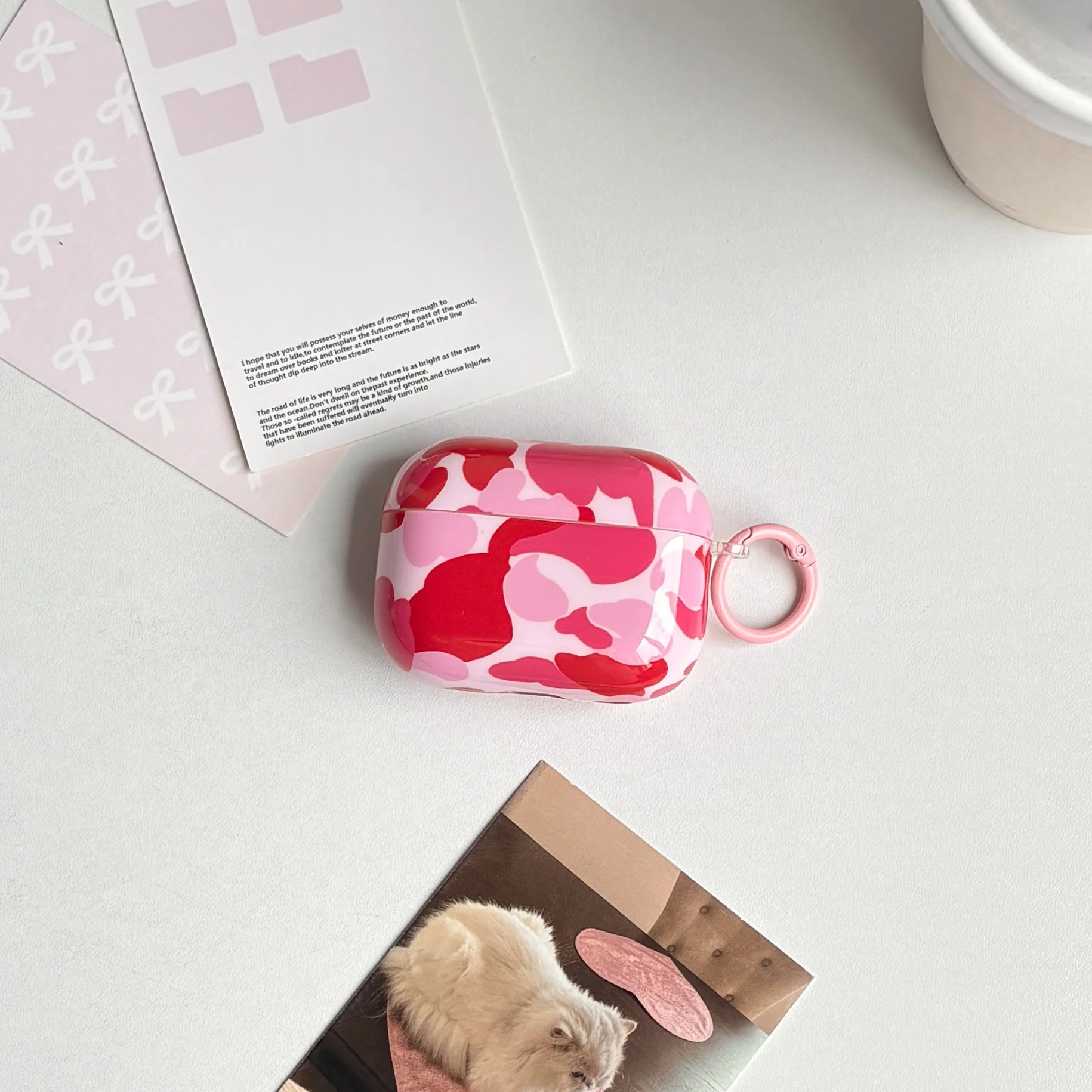 Modische Retro-Farbkombination mit Tarnmuster, fünf Farben, schützende Kopfhörerhülle für AirPods 1 2 3 4 5 Pro Pro2 Pro3 – Detail 4