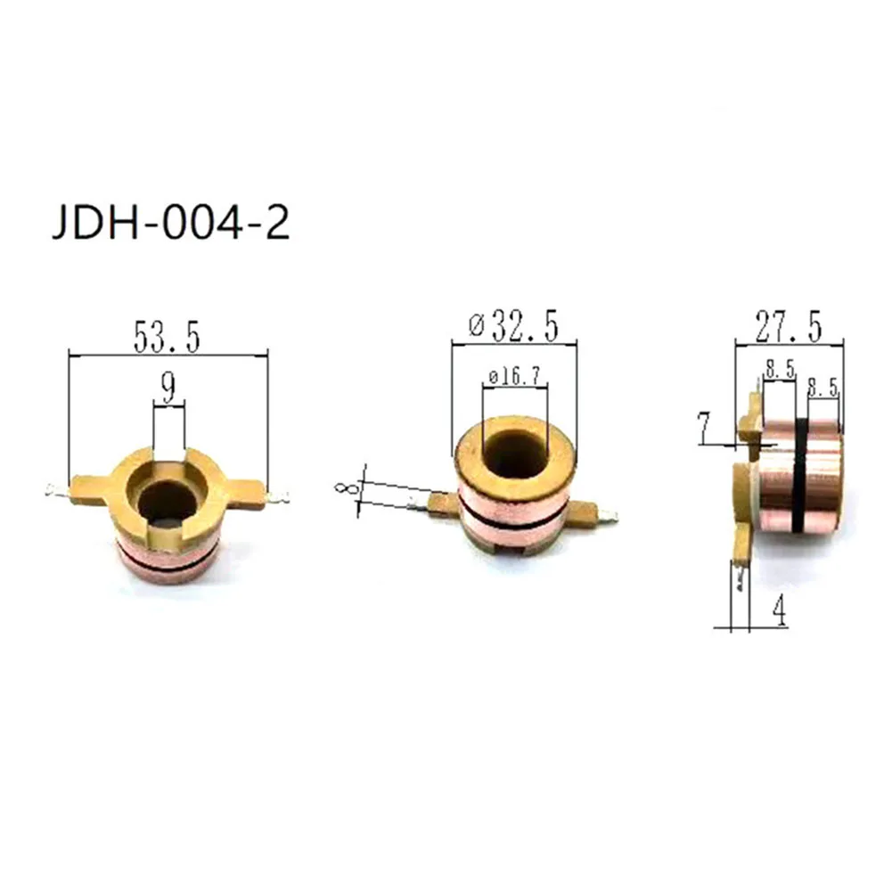 مولد جامع النحاس رئيس Slipring ، أداة كهربائية ، 2 حلقة ، 32.5x16.7x8.5 مللي متر (27.5) ملليمتر ، 32.5 مللي متر القطر الخارجي ، JDH-004-2