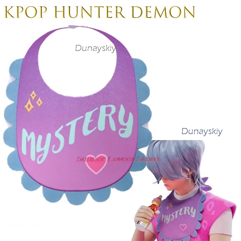 

Halloween Costume Adults KPop Demon Hunters Saga Boys Abby Cosplay Shirt Bib Pinafore Drool Towel Trendy Fashion disguise Women