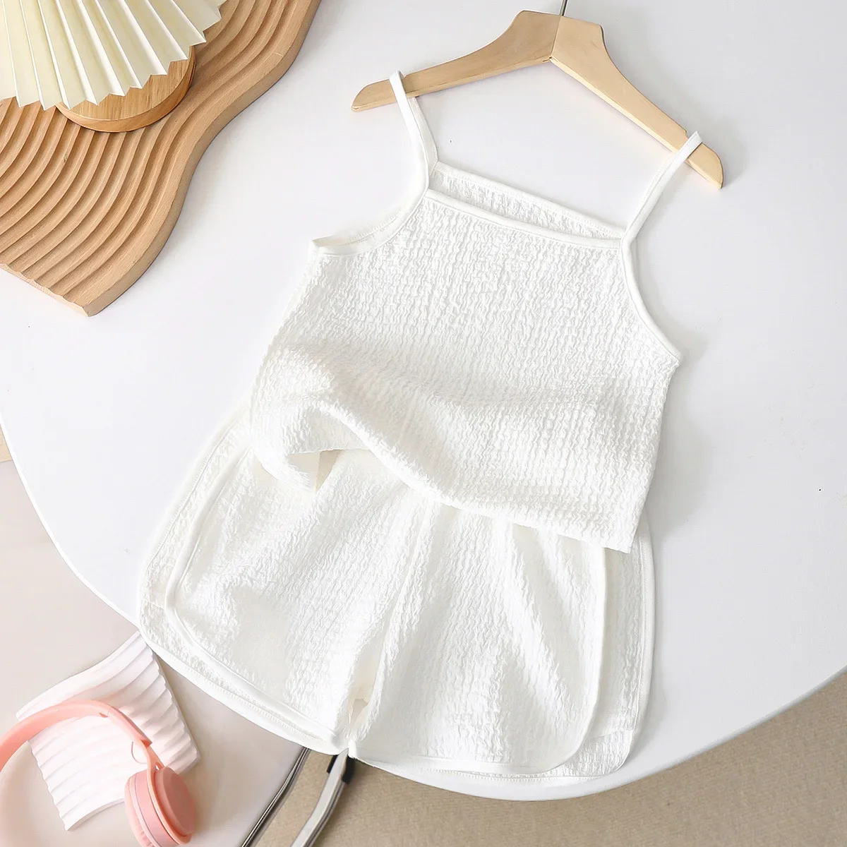 2025 New Girls Vest Sets Summer Baby Thin Style Shorts Girls Clothes Children Clothing Set Kids Casual Sets for Children image 3