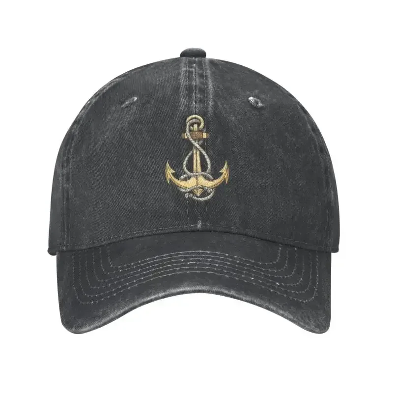 

Punk Cotton Nautical Anchor Baseball Cap for Men Women Adjustable Sailor Adventure Dad Hat Performance