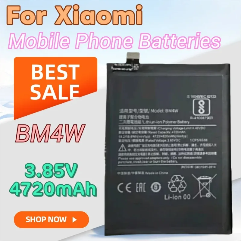 

Новый аккумулятор BM4W 3,85 В 4720 мАч для телефона Xiaomi Mi 10T Lite 5G, высококачественная батарея