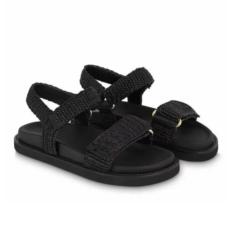 

Сандалии женские плетеные на платформе, босоножки на танкетке, Размеры 35-41, летняя обувь