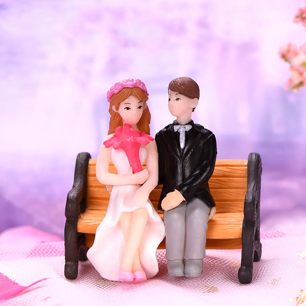 

2Pcs Plastic Lover Ornaments Safe Funny Romantic Car Decoration Pink Blue Black White Styles