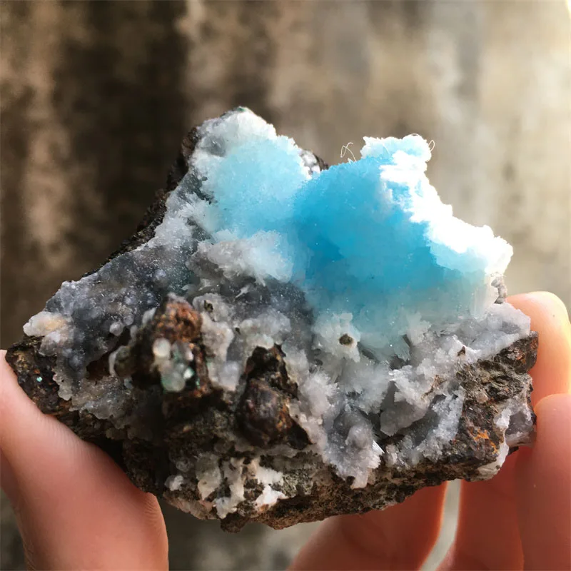 

84g 100% Natural Stone Blue Aragonite Specimen Raw Mineral Healing Crystal Energy Reiki Home Decor Collection