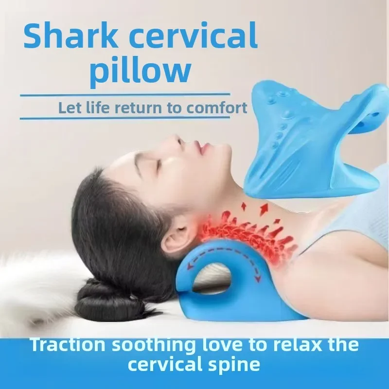 Columna Cervical estiramiento cuello hombro relajante relajación muscular Cervical hombro masaje almohada corrección de columna masajeador de cuello
