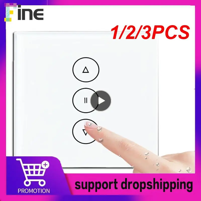 

1/2/3PCS Tuya Smart Switch Rolling Blinds Engine Roller Shutter EU Touch Switches Panel Support Alexa