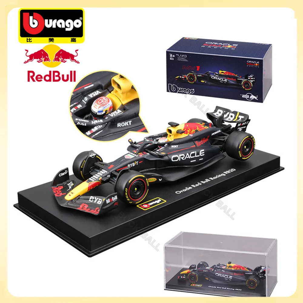 Bburago 1:43 RB20 F1 Red Bull 2024 Hardcover #1 Max Verstappen #11 Sergio Perez Alloy FORMULA 1 Racing Die-cast Model Kid Gift