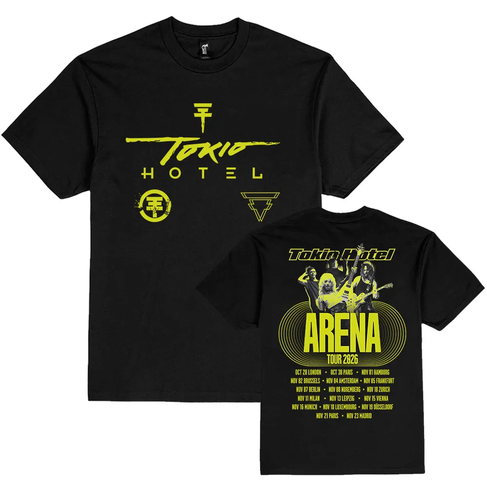 Tokio Hotel Arena Tour T-shirt Unisex Streetwear Short Sleeve Cotton Soft Tshirts Graphic Print Merch Summer O-neck Male Clothes