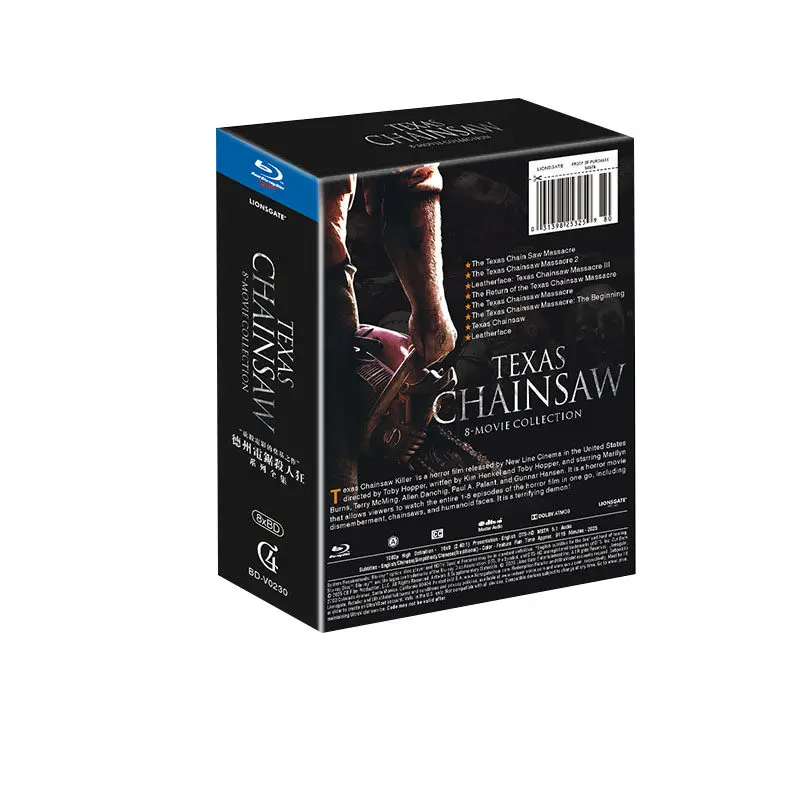 BD Blu-ray High-Definition Horror Movie The Texas Chainsaw Massacre Collection 8-Disc Set