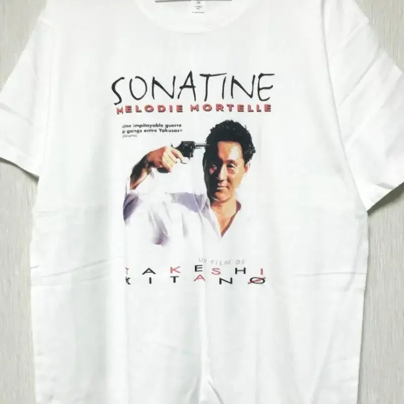 Sonatine Takeshi Kitano Movie T Shirt Size L White Beat From Japan