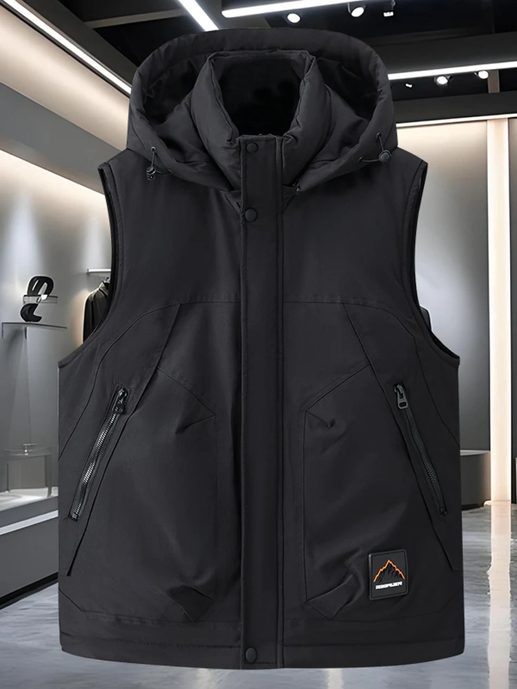 

Мужская зимняя верхняя одежда Thiened большого размера, теплая защита, толстая народная одежда, внешний слой, украшение на молнии, полиэстер...