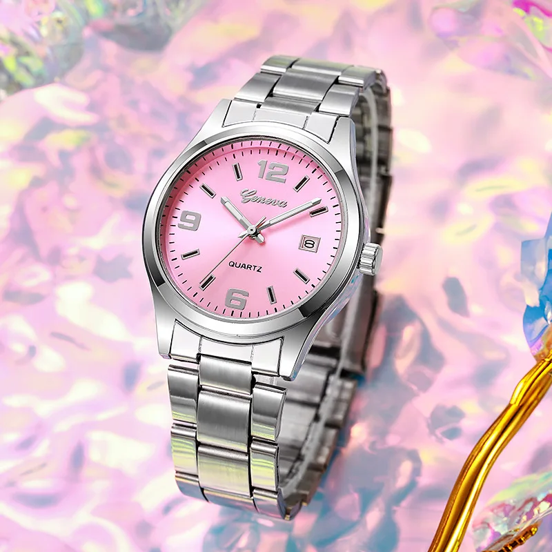 New Fashion Woman Luxury Business Date Quartz Watch Students Sports Stainless Steel Wrist Watches For Gifts Man Wrist Watch Hot