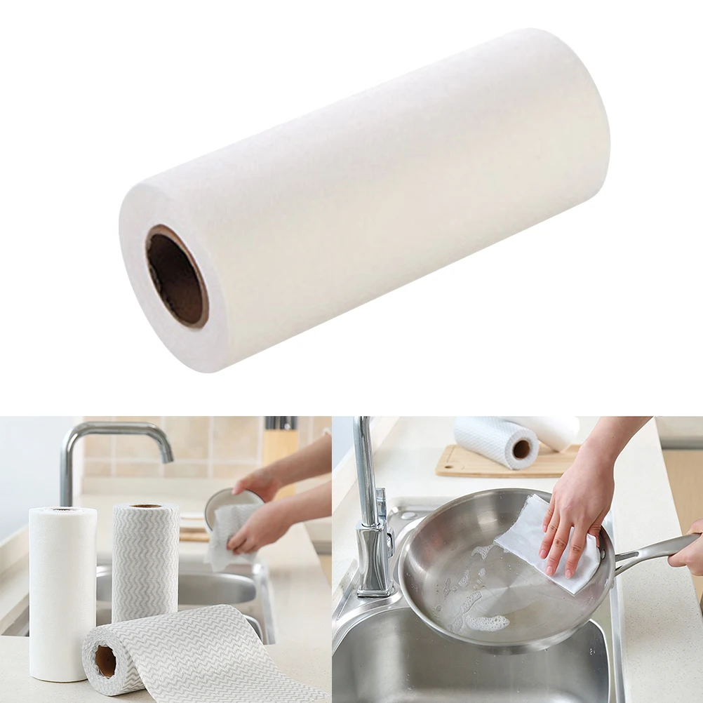 

50pcs Multipurpose Kitchen Cleaning Wipes Disposable Nonwoven Dish Cloths Dual Floor Appliance Glass Cleaner Cloth For