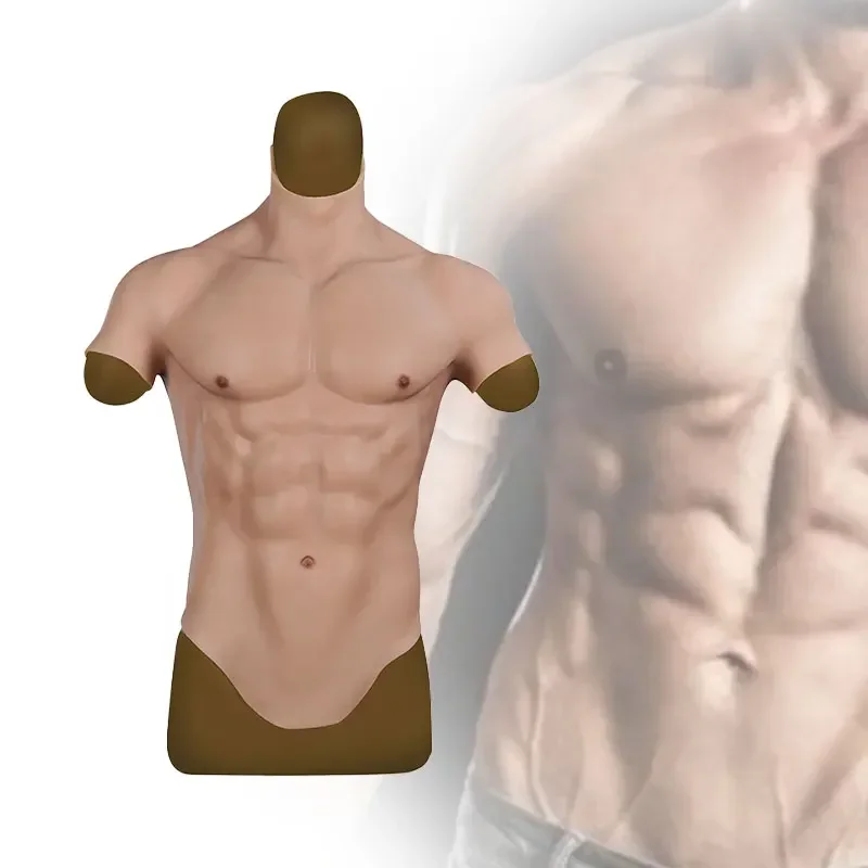 Macho Strong Abdominal Artificial Simulation Chest Muscles Belly Six Pack Silicone Muscle Suit Cosplay Anime Muscle Suit