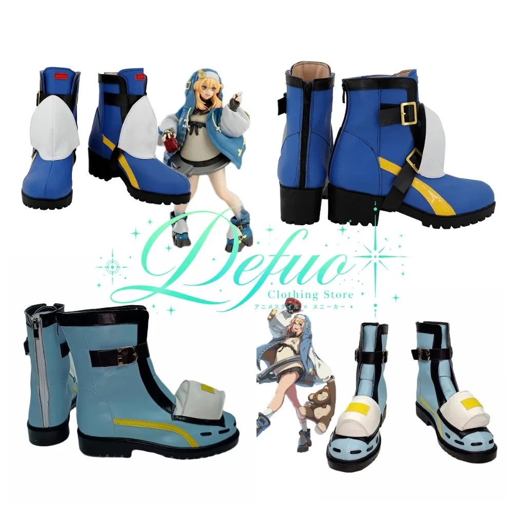 Bridget PU Cosplay Boots Custom Made for Halloween Game Convention Costume Party and Stage Photography