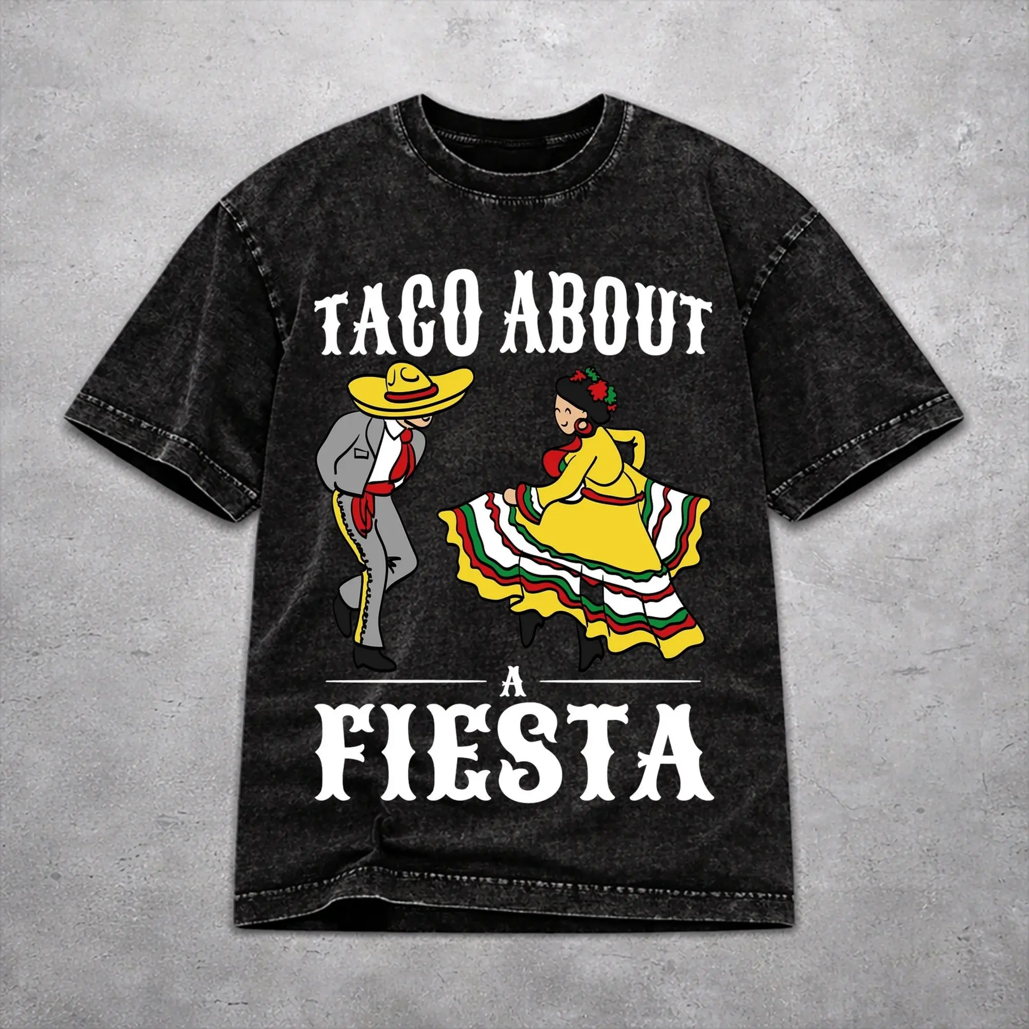Men Women Wased T-shirts Fiesta Squad Cinco De Mayo Print Shirt Outfit Harajuku  Tees Tops