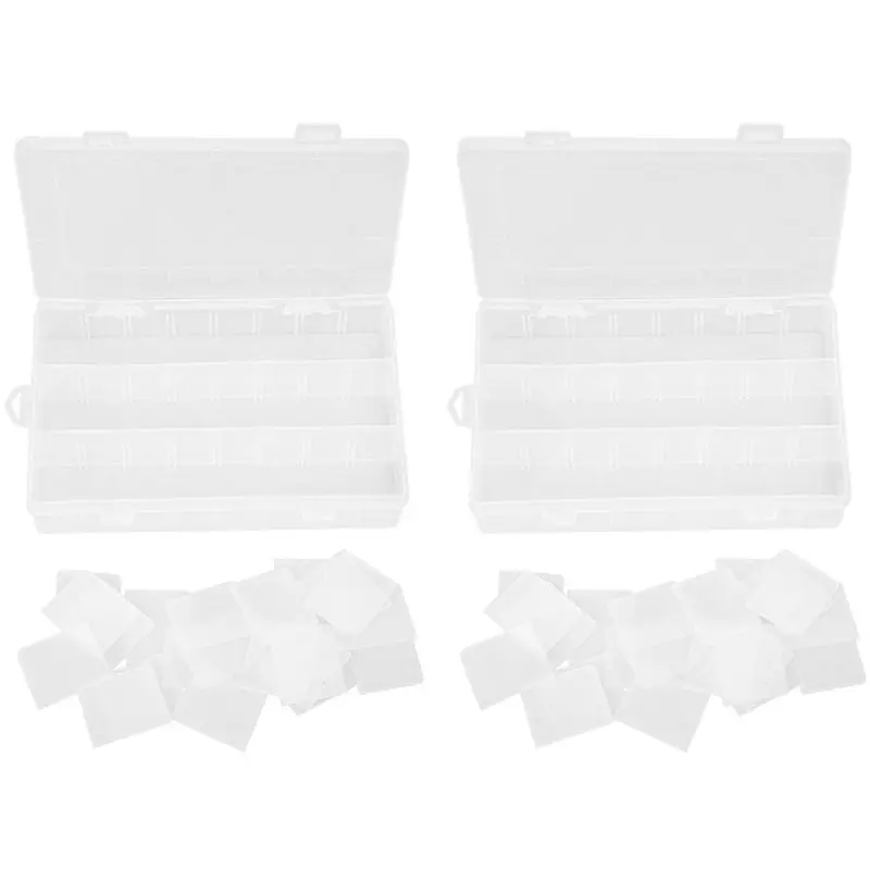 A78I Clear Storage Box, Storage Box with Adjustable Dividers, Craft Storage Box, for DIY Jewelry Storage Box
