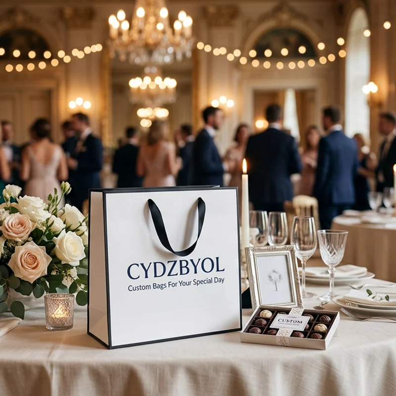 CYDZBYOL 10 Pcs Custom Logo Packaging For Small Businesses Valentines Day Gift Luxury Bag Wedding Birthday Packge Bag Custom