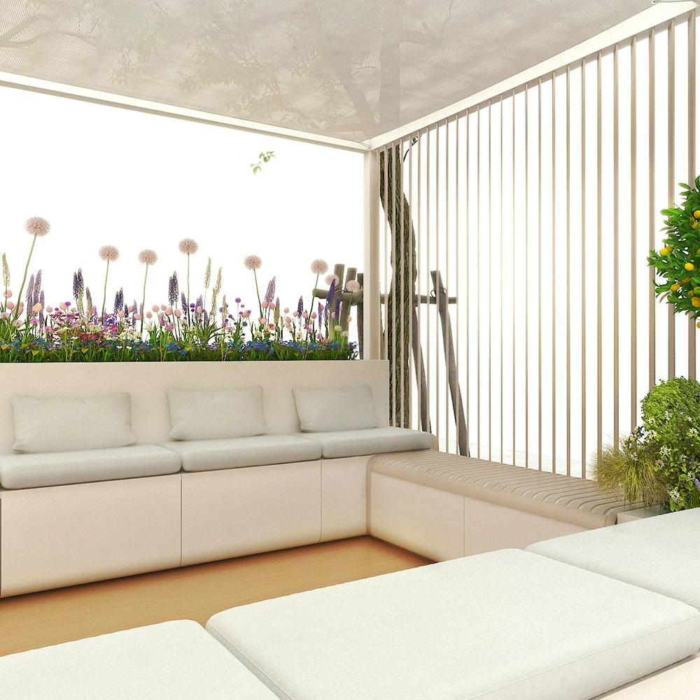 تصنيع المهنية الألومنيوم الأثاث في الهواء الطلق للماء العريشة سبائك الألومنيوم غرفة الشمس #2