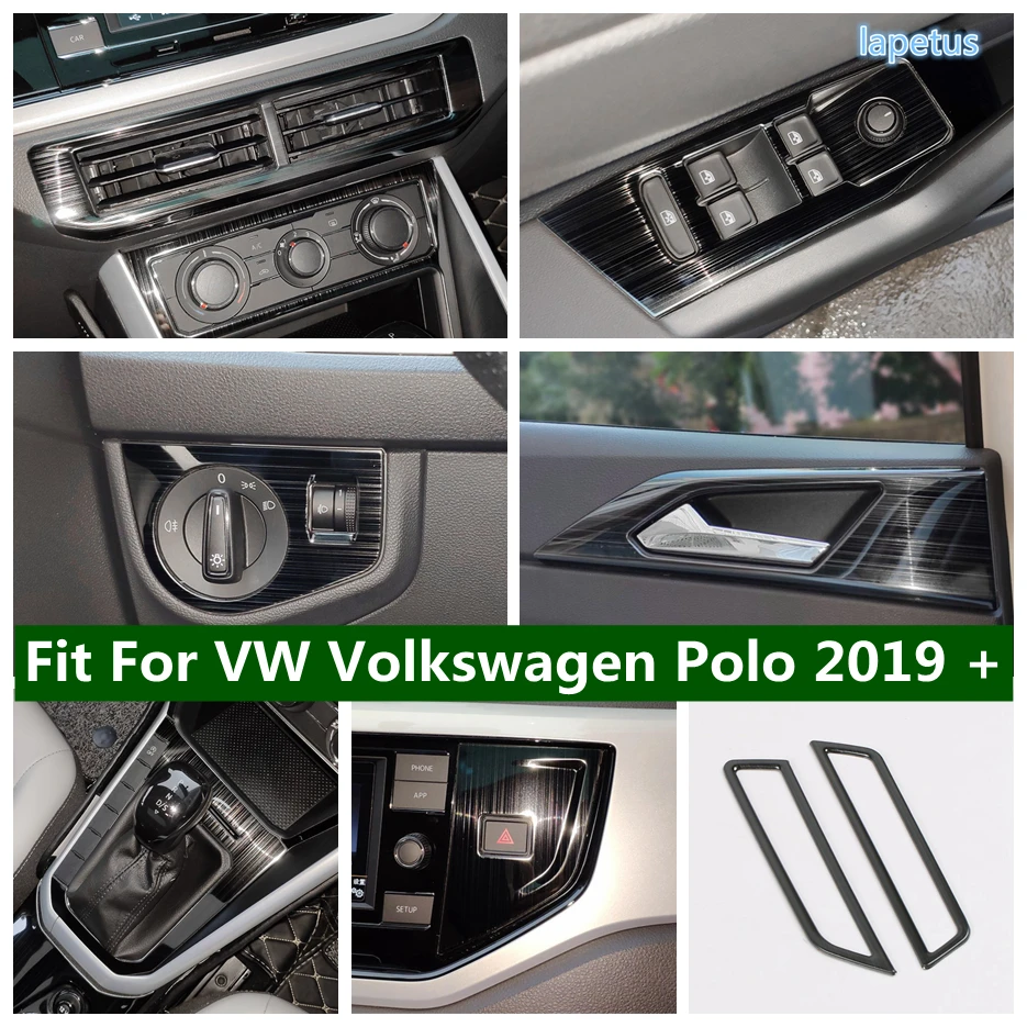 

Door Handle Bowl / Window Lift Button / Head Light Control Switch / Air AC Outlet Cover Trim For VW Volkswagen Polo 2019 - 2023