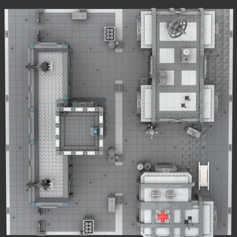 verfijnde aangepaste ster film verdedigingsgronden diorama bakstenen iconische gevechtsbasis scène blokken Sci-Fi architectuur display moc