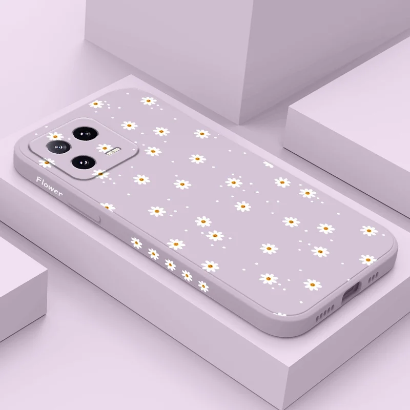 Etui na telefon z motywem stokrotek dla Xiaomi Mi 15T 14 14T 13 13T 12 12X 12T 11 11T 10T T Pro Lite, silikonowe etui z płynnego silikonu