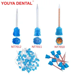 50pcs Dental Lab Impression Mixing Tips Disposable Dental Tips For Impression Material Silicon Mixing Tube Head Nozzles Blue New