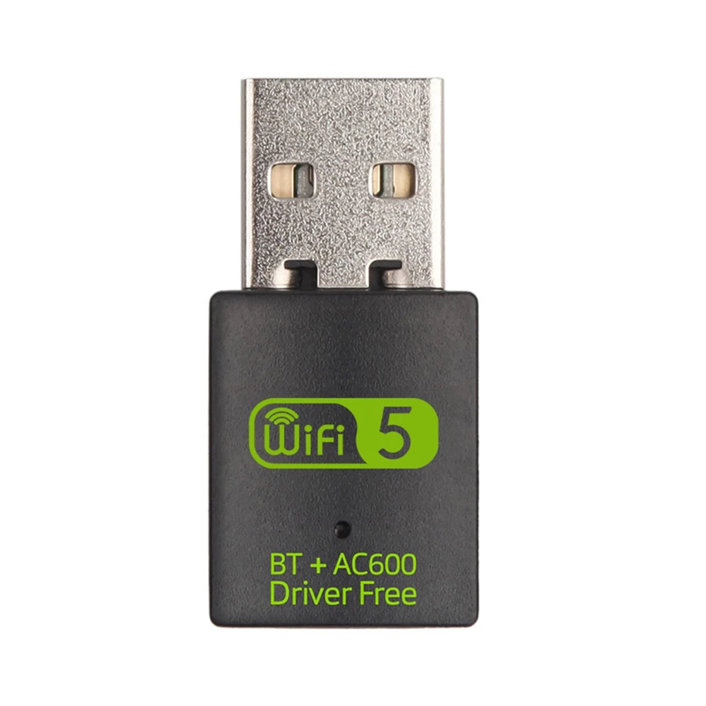 T35C 2 in 1 USB WiFi Bluetooth Adapter 600Mbps Dual Band 2.4G/5GHz Wi-Fi 5 Dongle High-Speed Wireless Network Card for Laptop