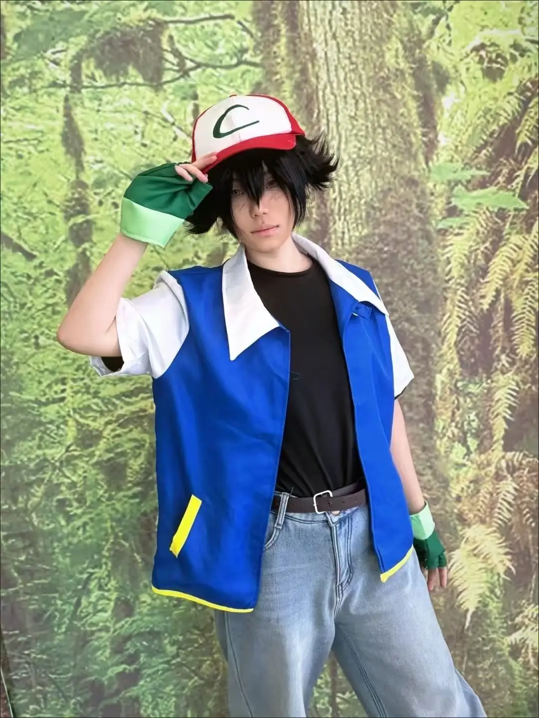 

Ash Ketchum Cosplay Costume Full Set Anime Outwear Coat