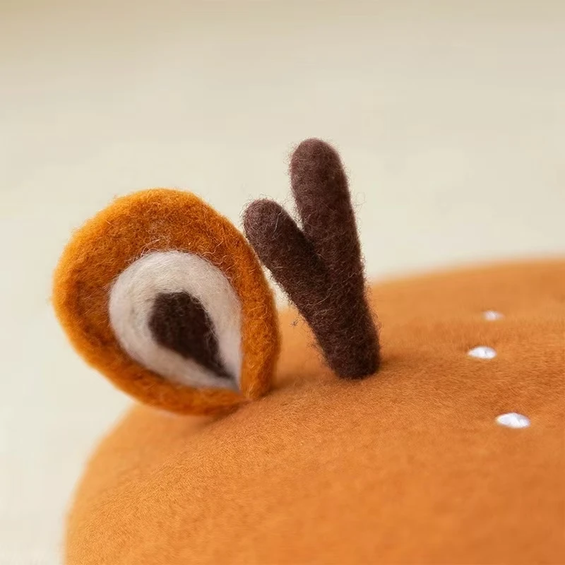 Novo unissex bonito sapo grande olho lã boina retro feminino inverno casual quente pintor chapéus para meninas individualidade presente boinas francesas